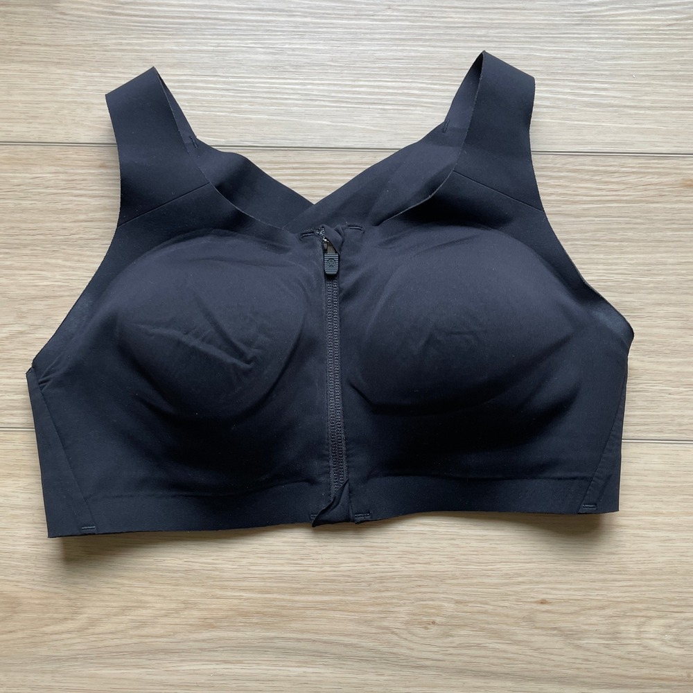 Lululemon Enlite Front Zip Sports Bra Black High Support 34D